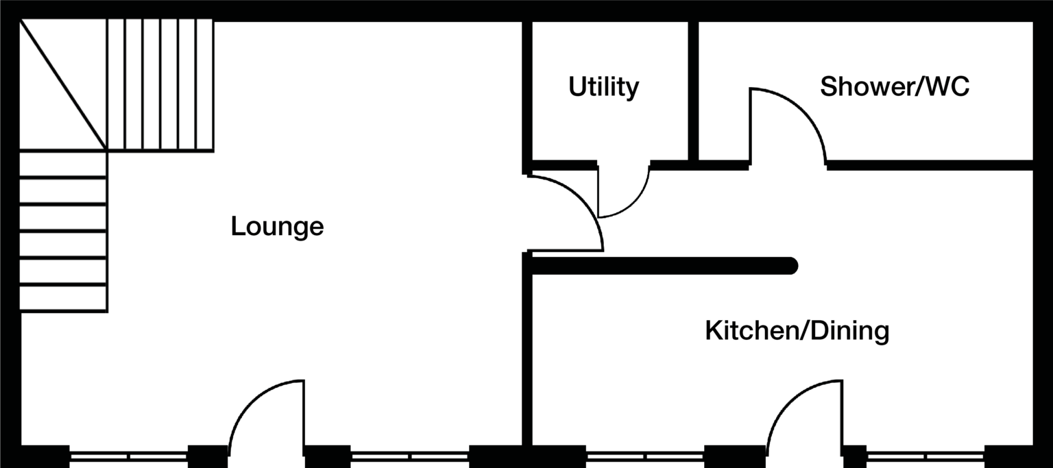 Ground floor layout of 42 Church Street