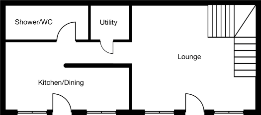 Ground floor layout of 46 Church Street