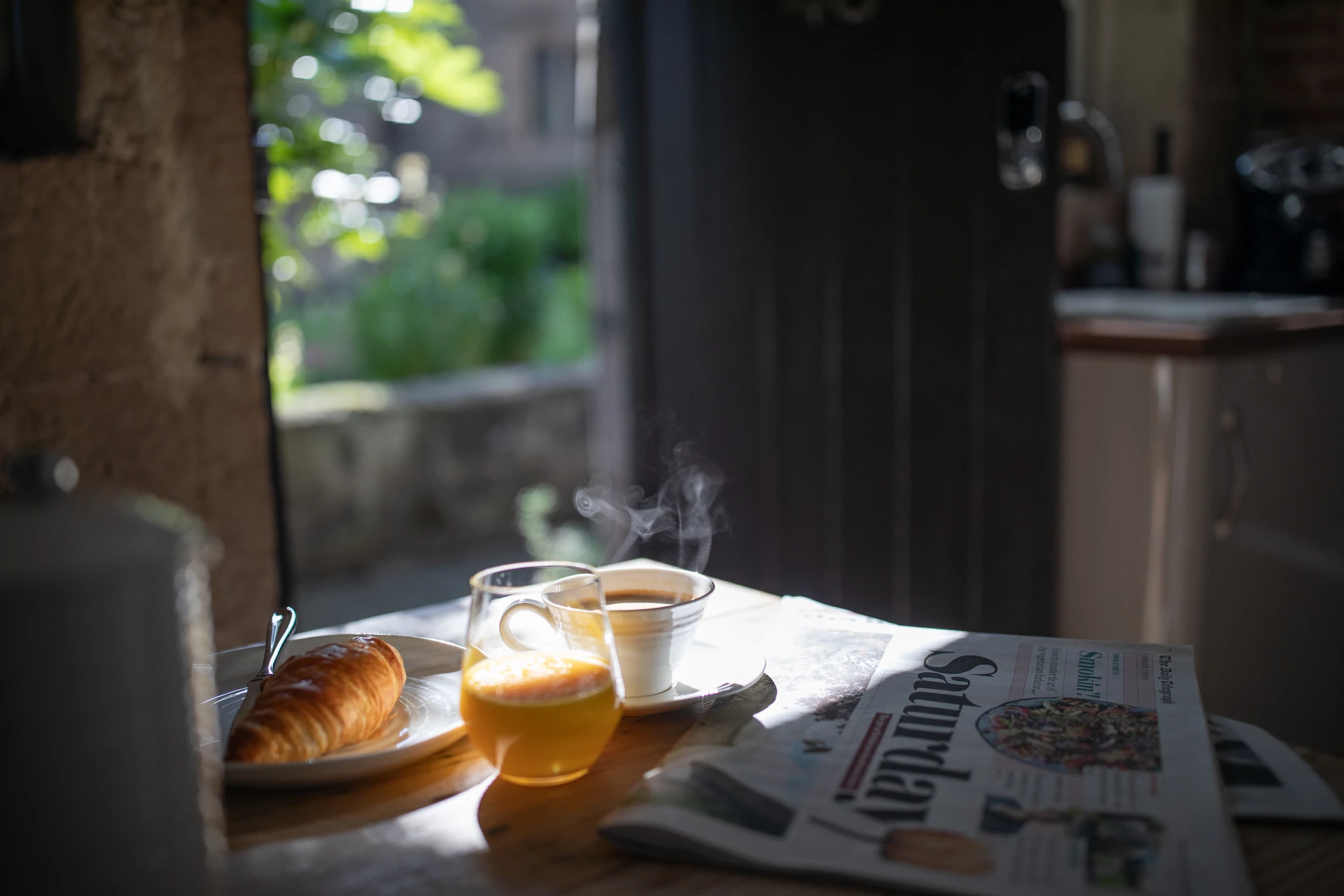 Breakfast in the morning light at 46 Church Street, Ashbourne