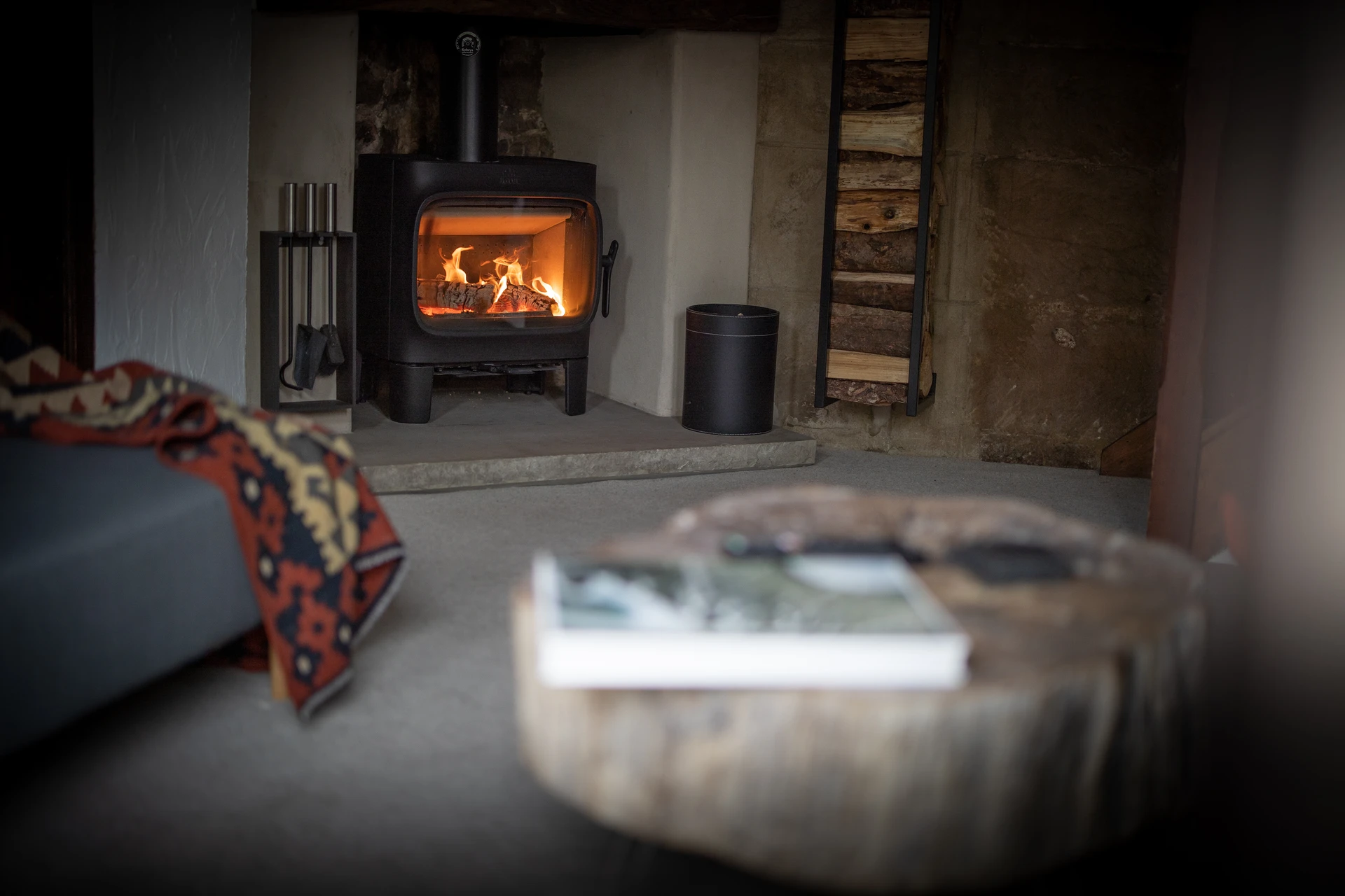 Sitting room beside the fire at 46 Church Street, Ashbourne
