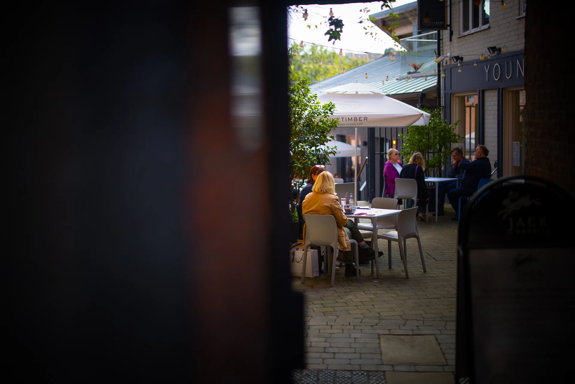 Outdoor cafe courtyard in Ashbourne